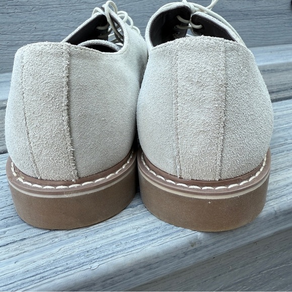 Black Brown 1826 Men's Suede Oxfords - Light Gray ‘Henry’ Size 10 - Picture 9 of 15